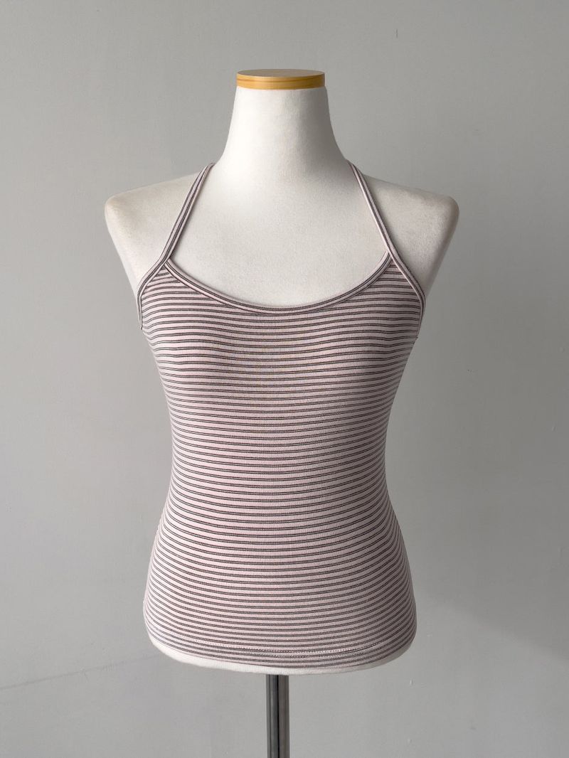 Lollipop Stripe Halter Neck Sleeveless