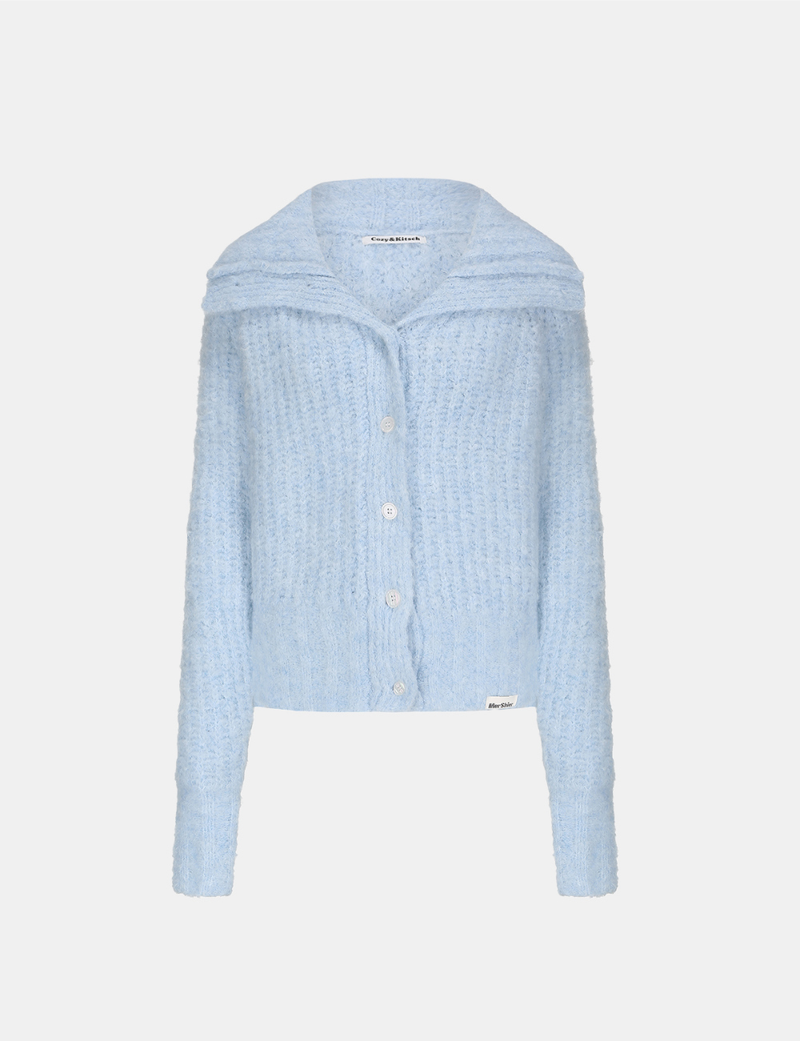 Sky Mood Collar Knit Cardigan