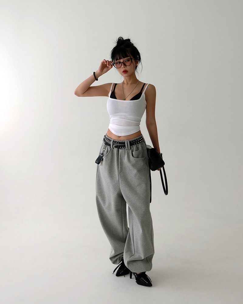 [UNISEX] Belt Loop String Jogger & Wide Pants
