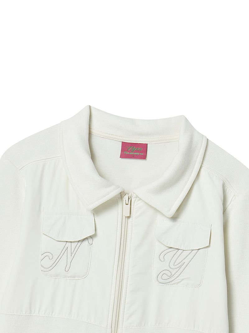 NY PATCH ZIP UP (IVORY)