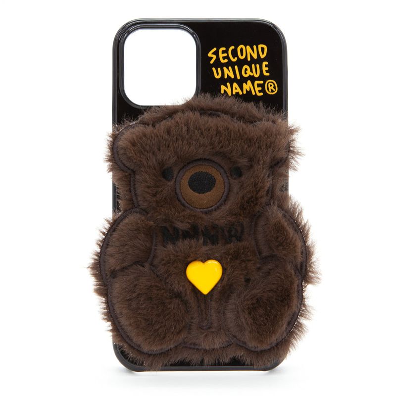 SUN CASE PATCH FUR BEAR DARK BROWN