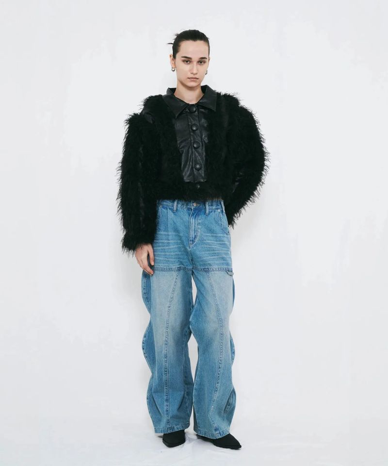 WAVE DENIM PANTS