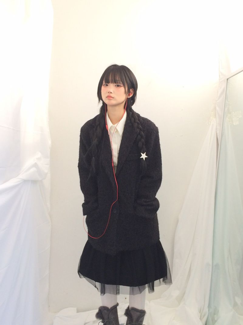 Hairy cream jacket