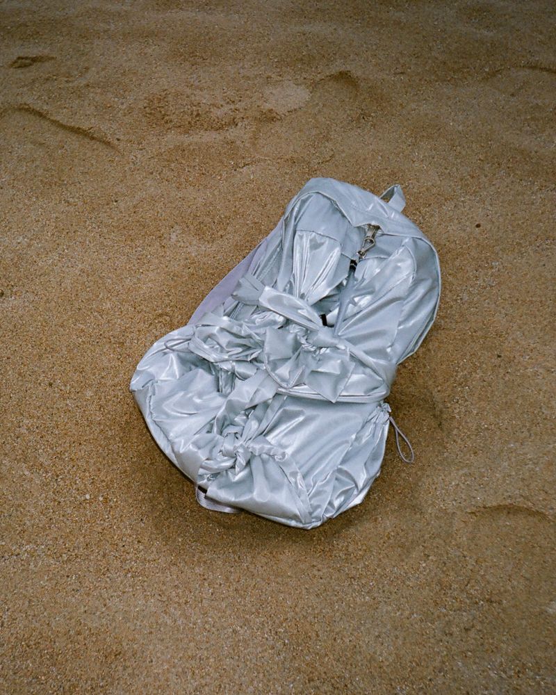 Knotted Backpack (Glossy-Silver)
