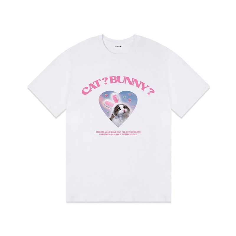 CAT&BUNNY T-SHIRT [3COLOR]