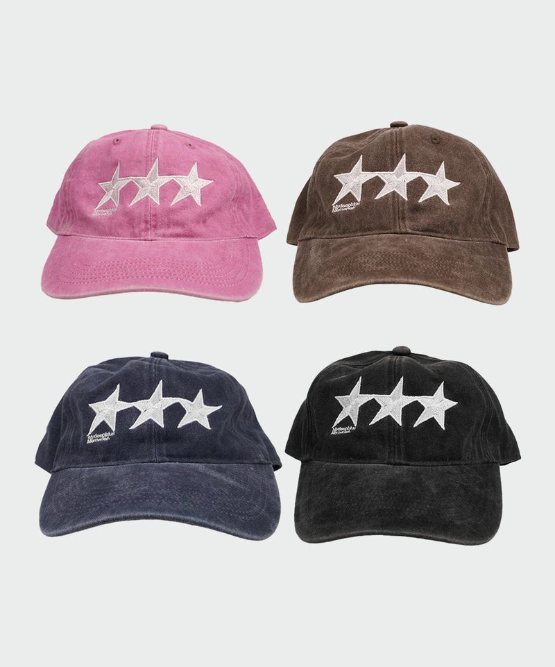 MYDEEPBLUEMEMORIES（マイディープブルーメモリーズ）の「SSSTARストーンウォッシュボールキャップ_ 4 COLORS（帽子）」