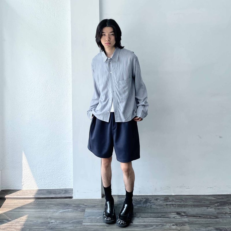 3D Paneled Scuba Knit Shorts
