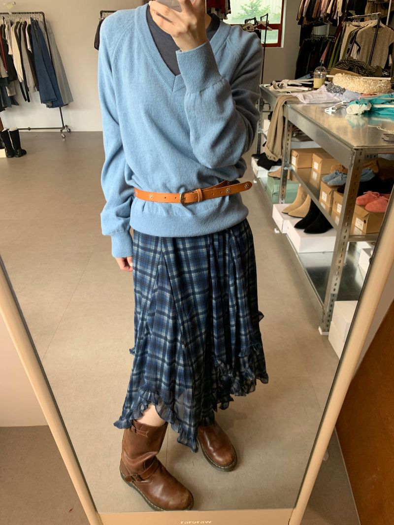Horsebit leather belt(5color)