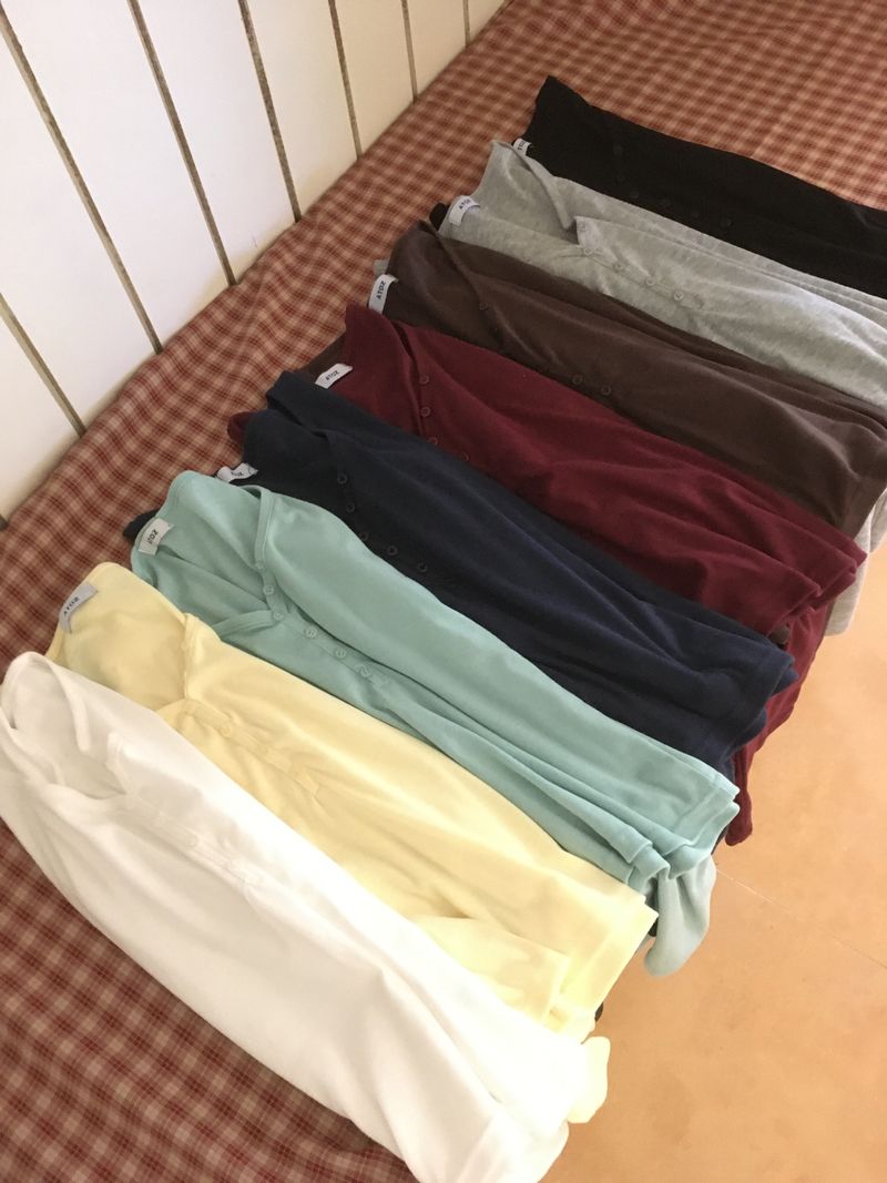 Mse V-Neck Button Long-Sleeve T-Shirt