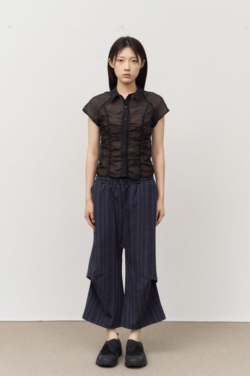 (W) Peony Wrinkled Blouse