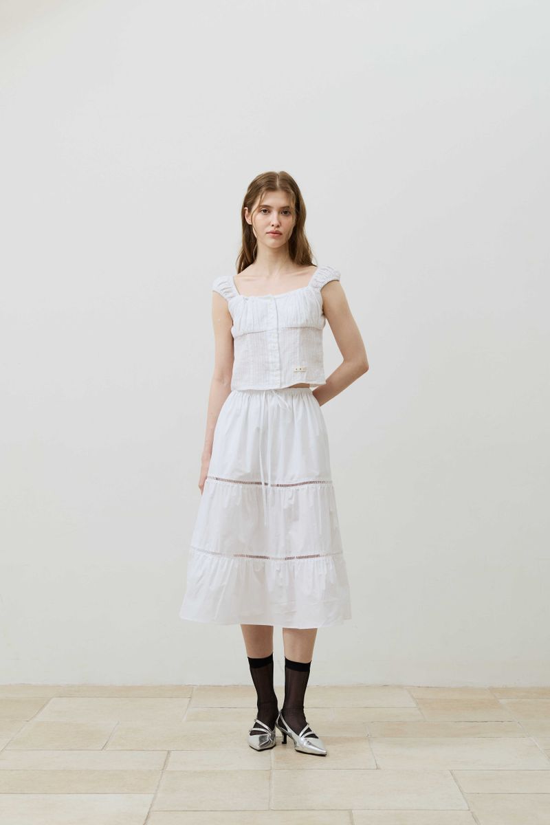 CUDDLY SLEEVELESS TOP / WHITE