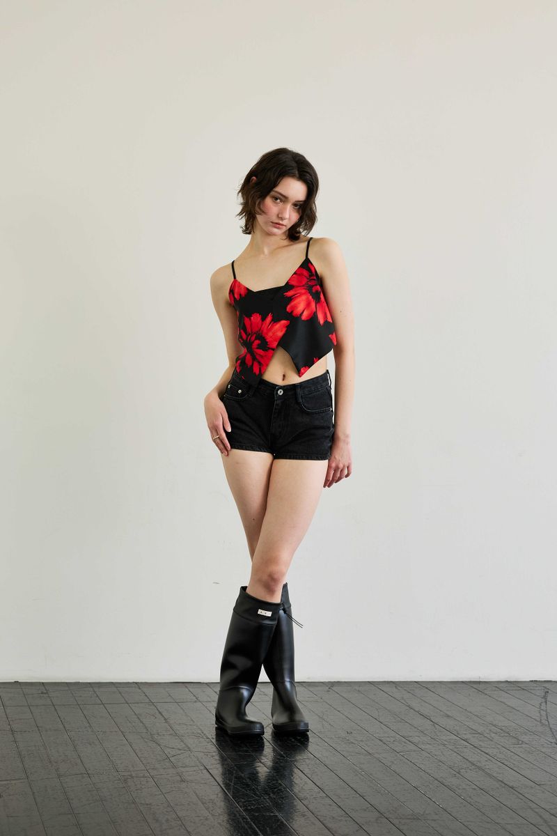 FLUTTER TOP / RED