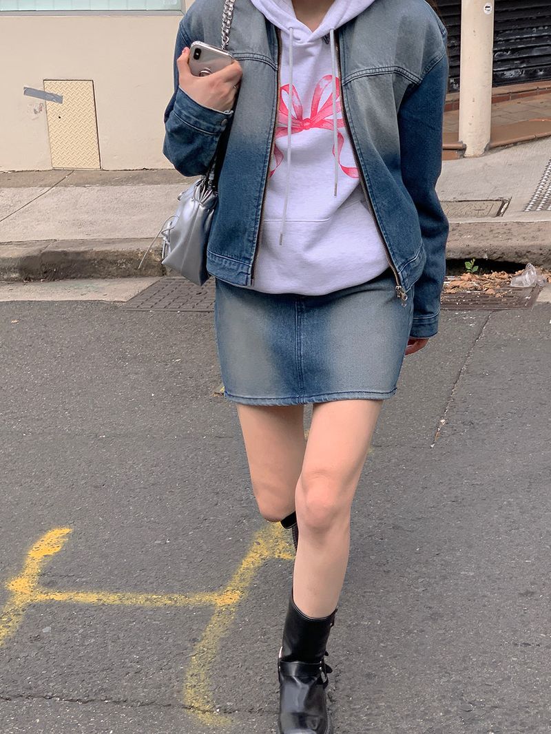 [MADE] Dune Y2K denim mini skirt