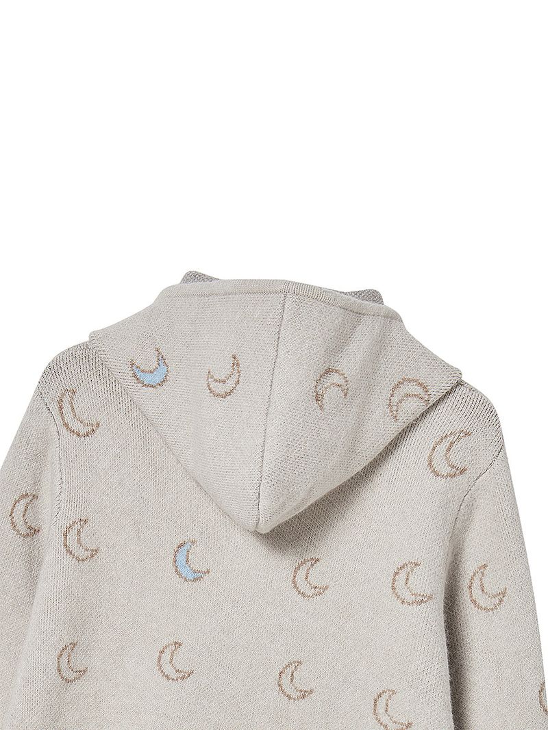 MOON KNITTED ZIP-UP HOODIE (IVORY)
