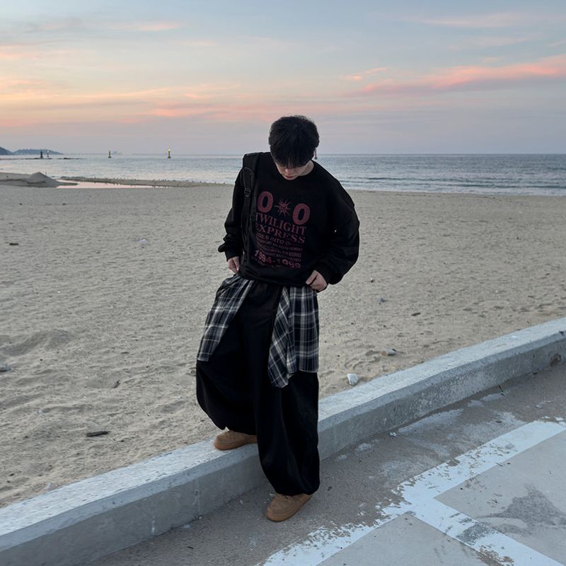 Cipher Print Oversized Sweatshirt