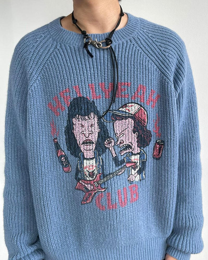 Zimb Printed Crack Knit