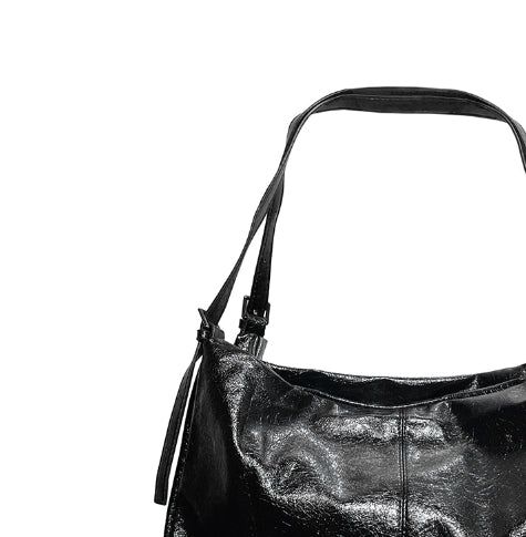 Double Strap Leather Shoulder Bag