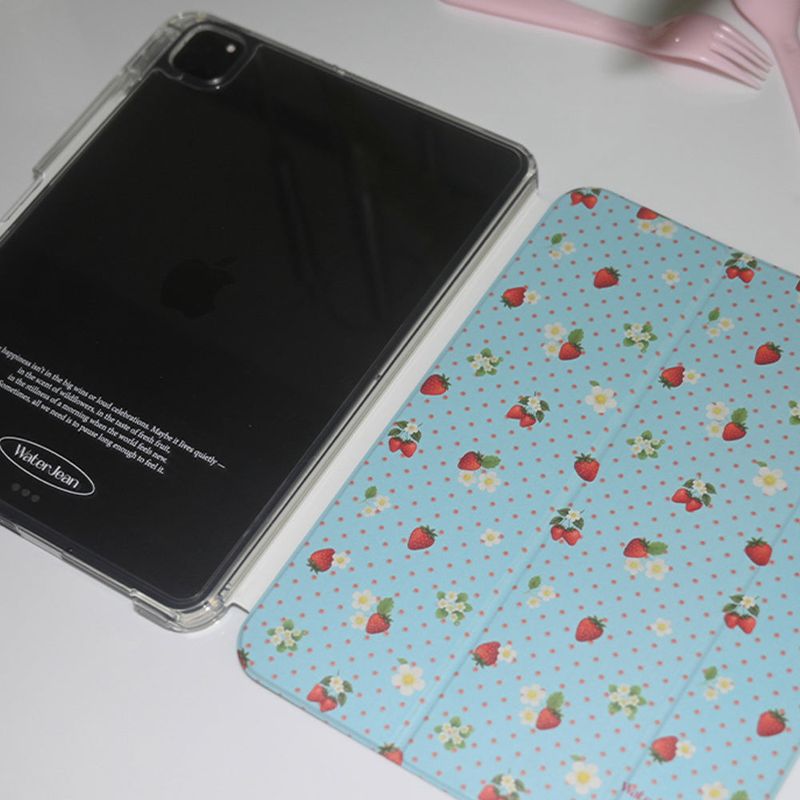 [MADE] fruits dot iPad case (strawberry)