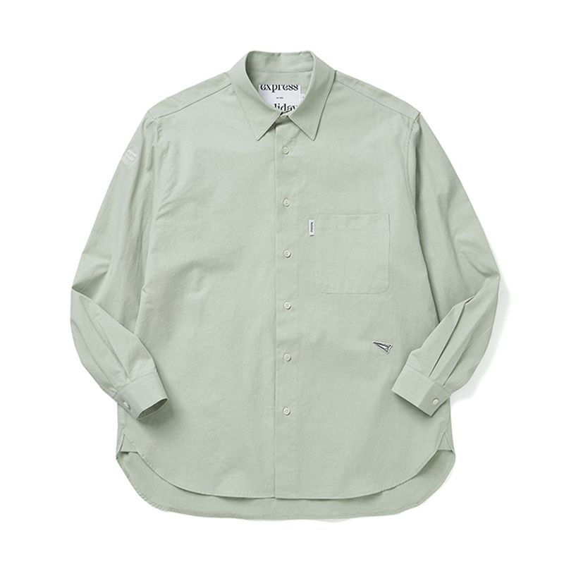 Express Holiday Signature Symbol Basic Shirt_Dust Mint