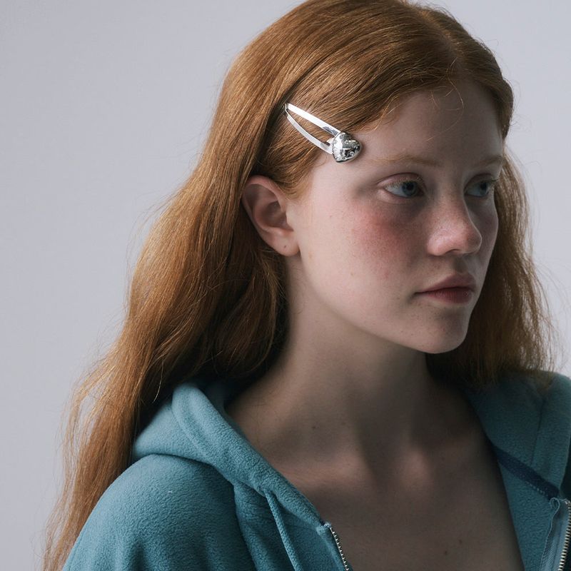 FUN FROM FUN（ファンフロムファン）の「HEART CUBIC HAIR CLIP, CRYSTAL（Hair Accessories）」