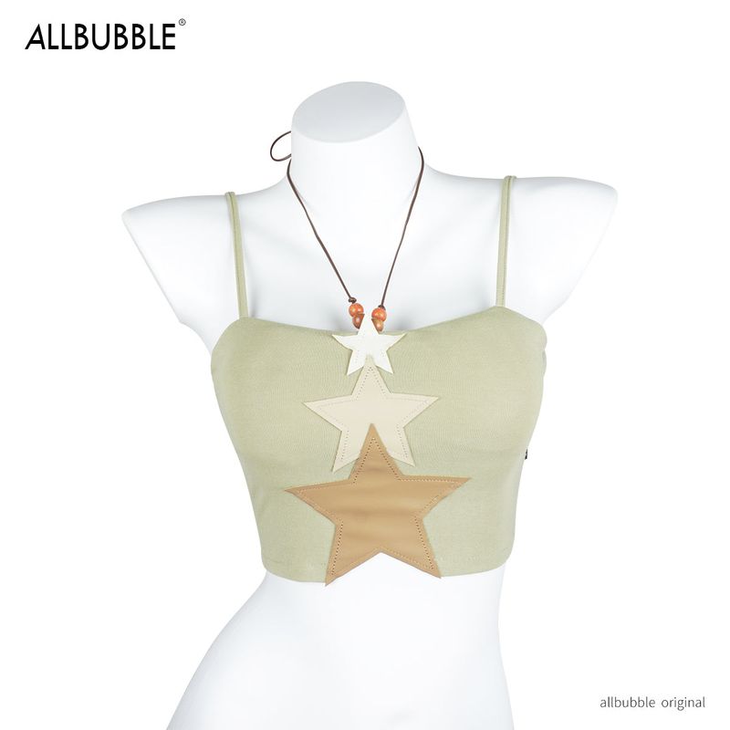 allbubble Beaded suspender vest