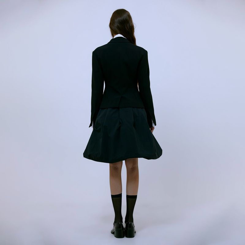 Balloon Midi Skirt (BLACK)