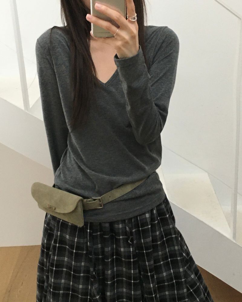 [ORIGINAL] Nimo Deep V-neck long-sleeve T-shirt