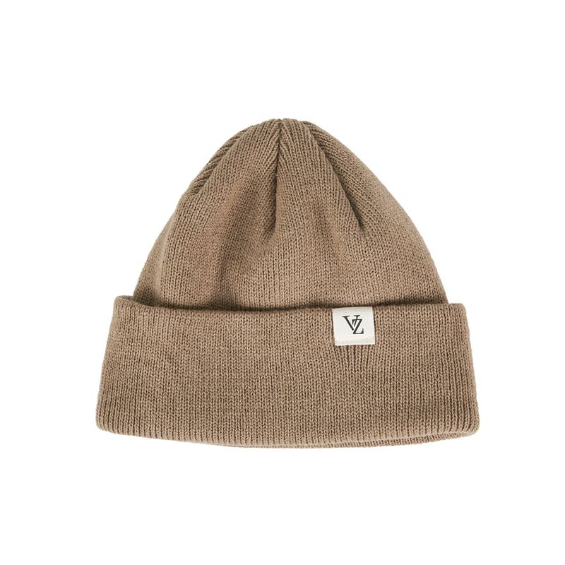 Monogram label beanie