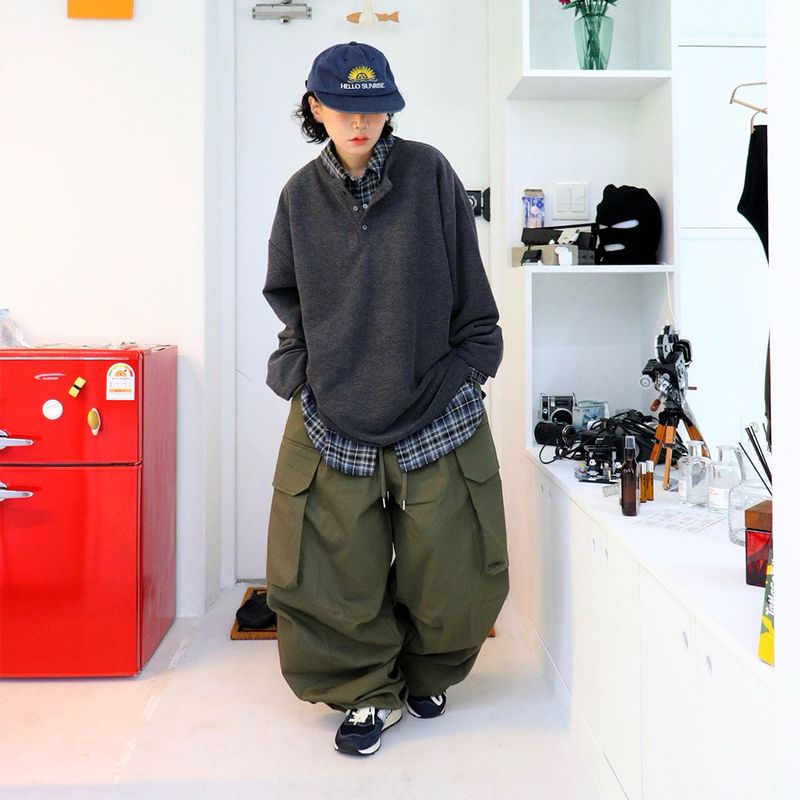 Big Pocket Cotton Balloon Pants
