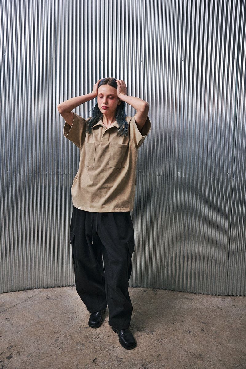 H-T CARGO BALLOON SWEAT PANTS (Black)
