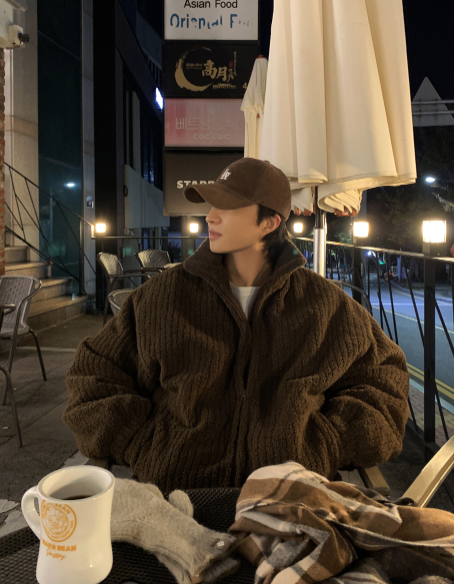 LOOKPLE（ルックプル）の「Nechis Bare Ribbed High Neck Overfit Knit Padding（Jackets/Outerwear）」