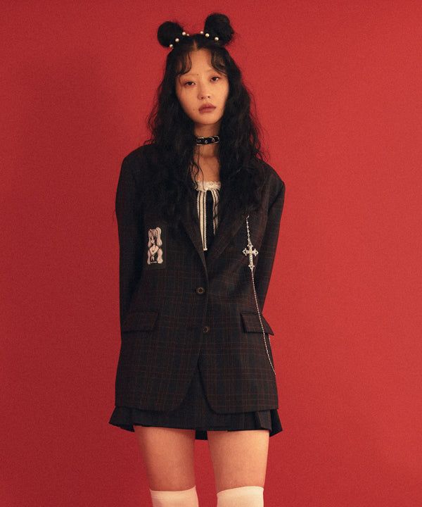 CLUT STUDIO(クラットスタジオ)の「0 6 wool check cross jacket(Jackets/Outerwear)」