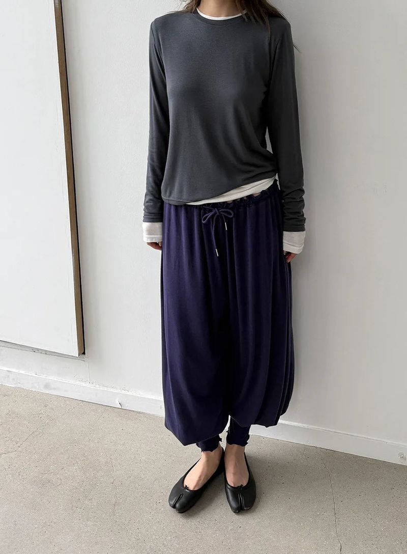 shirring loose pants