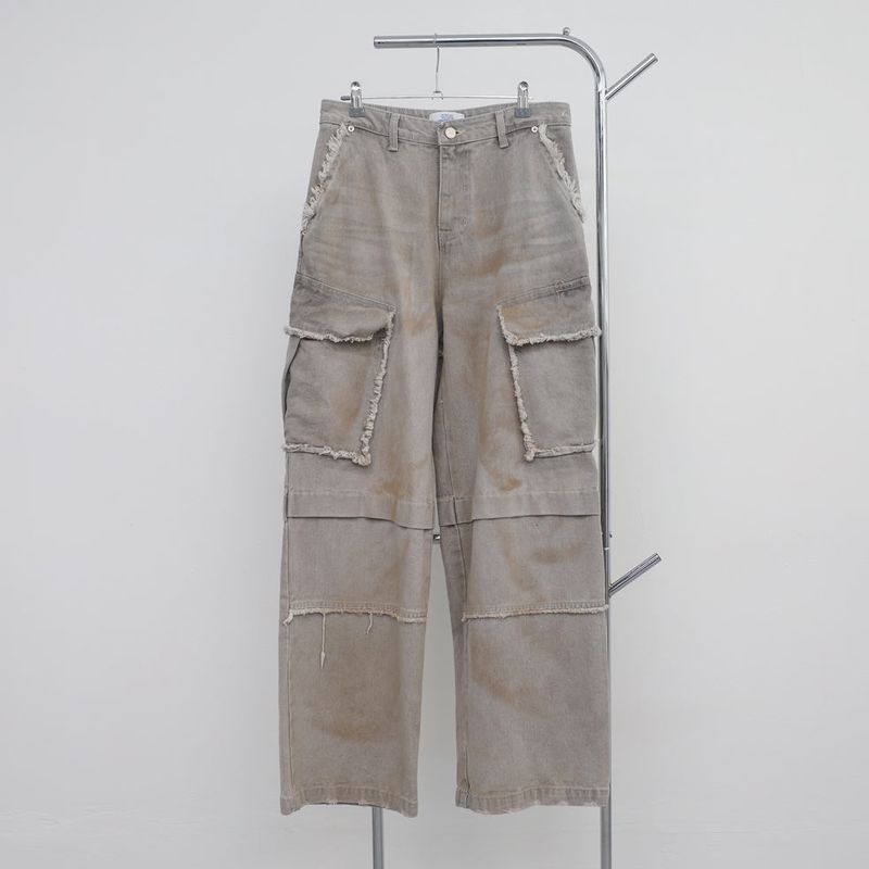 (Unisex) Bison Cargo Wide Denim