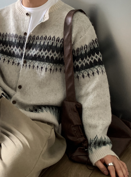Belerice Blizz Nordic Cropped Semi-Overfit Cardigan