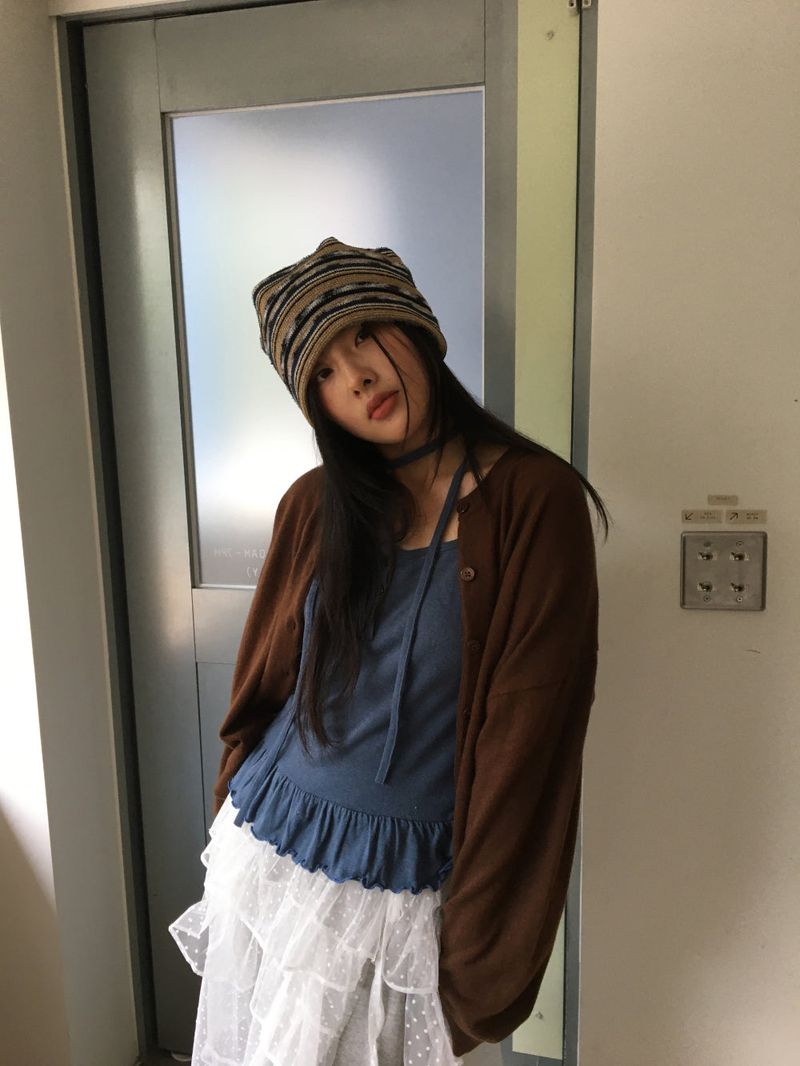Grunge Weaving Beanie (2color)