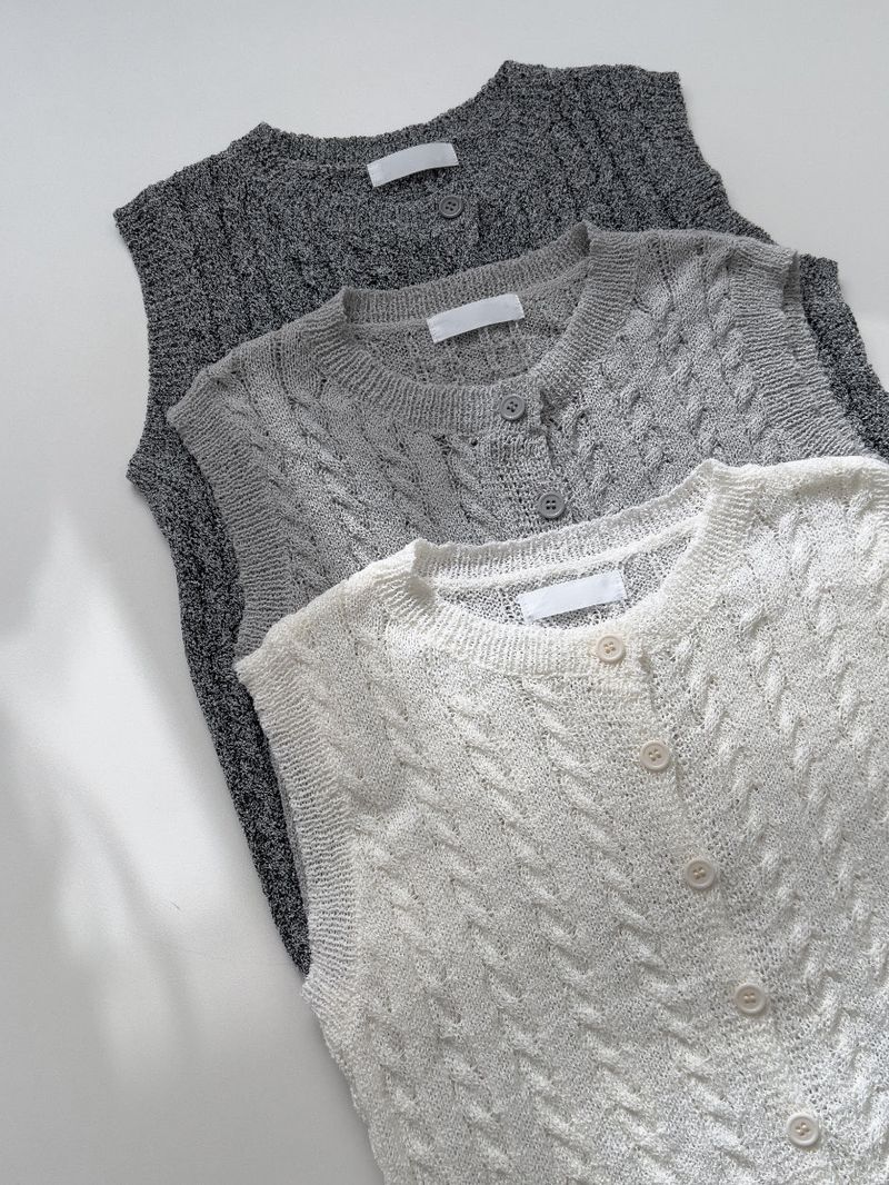 Oreo Cable Knit Vest