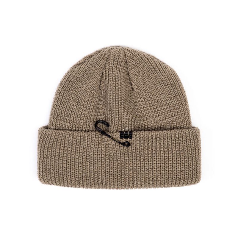 BBD Signature Custom Short Beanie (Dark Beige)