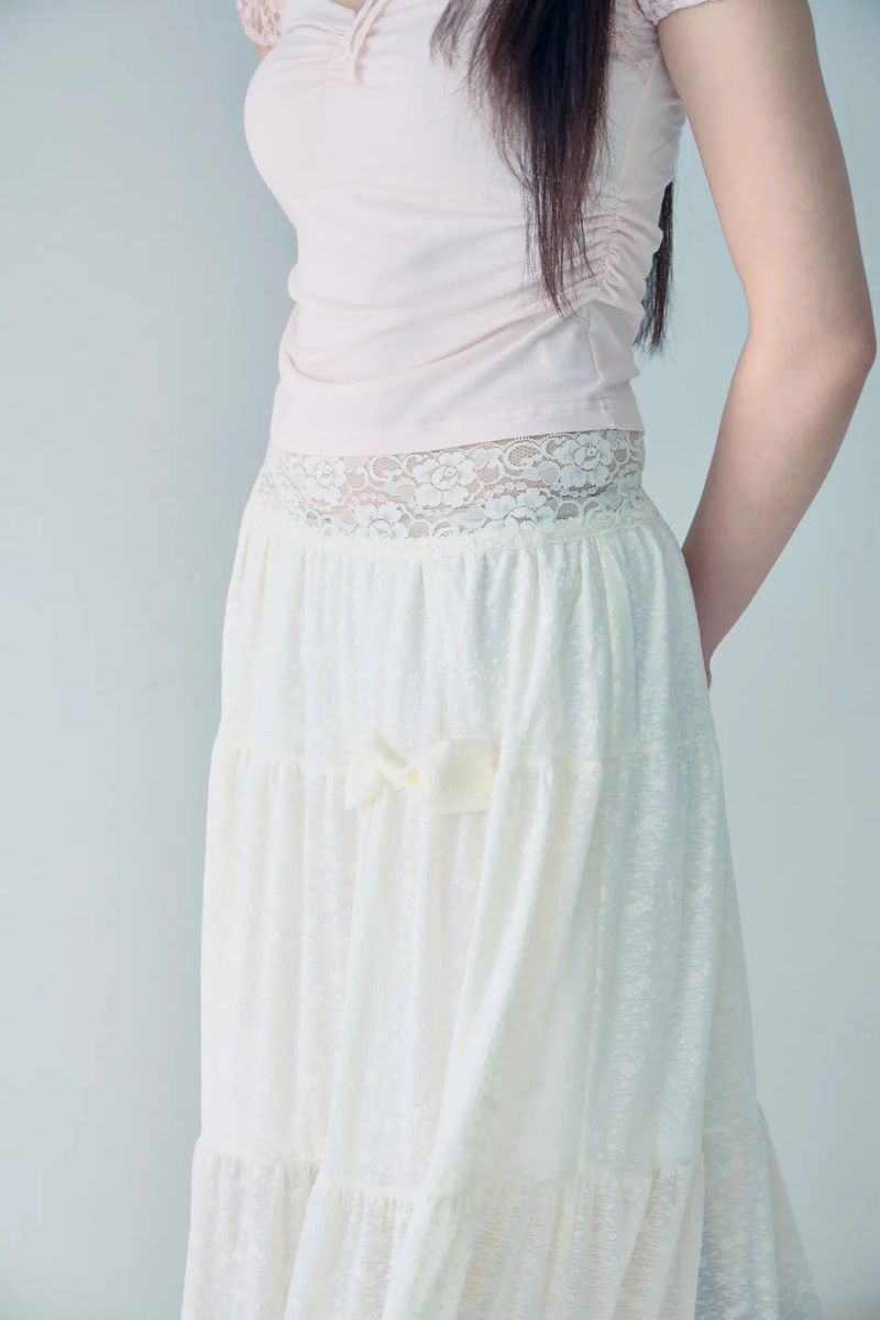 Angel bloom skirt (Cream) 