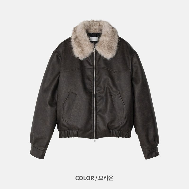 Dept Fur Leather Jacket (3color)