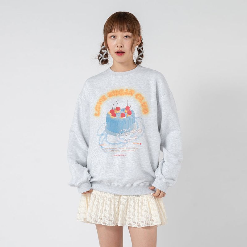 UNUSUALNORMAL（アンユージュアルノーマル）の「SUGAR CAKE SWEAT SHIRT_WHITE MELANGE（Tops）」