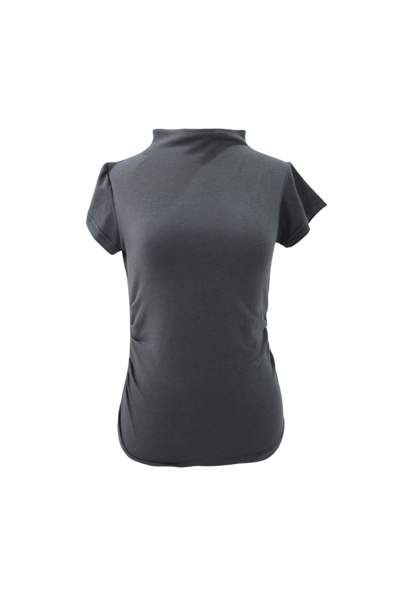 Half neck shirring T (3color)