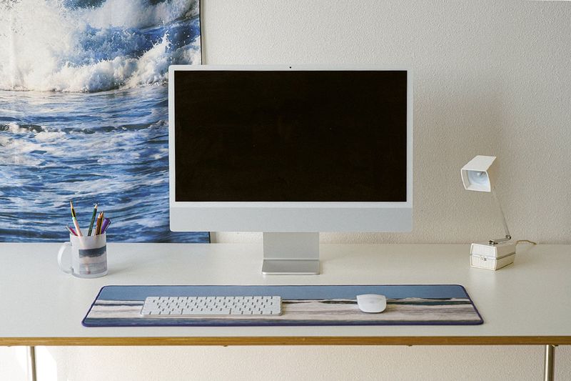 blue bada desk mat