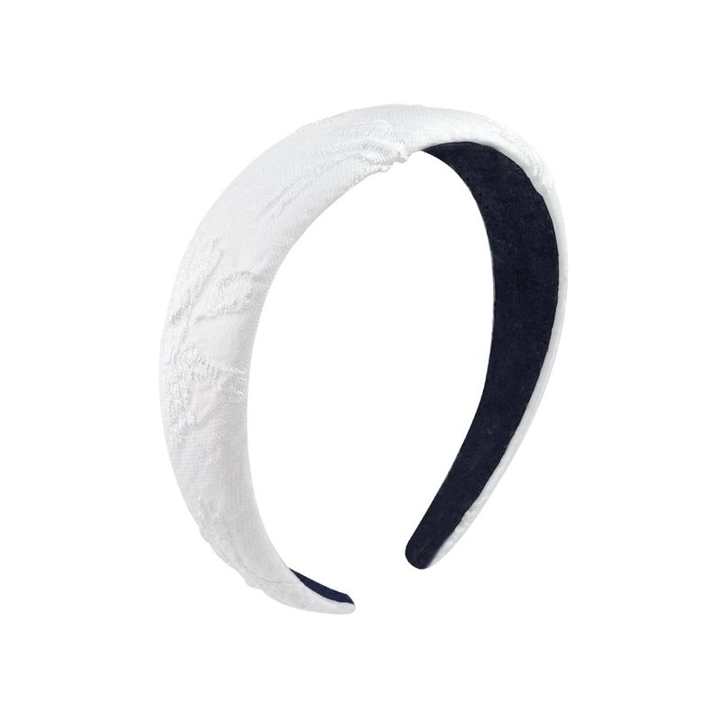 Jacquard Ribbon Volume Hairband _ White