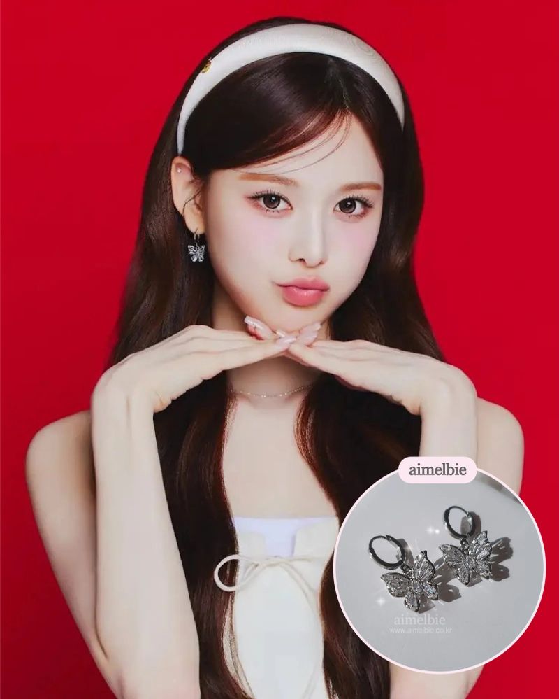 [Aespa Karina Piercing] Butterfly Fairy Huggies Piercing