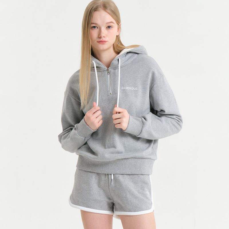 RAVEROUS(レイバロス)の「Half Zip-up Hoodie Sweatshirts Melange Gray(Tops)」