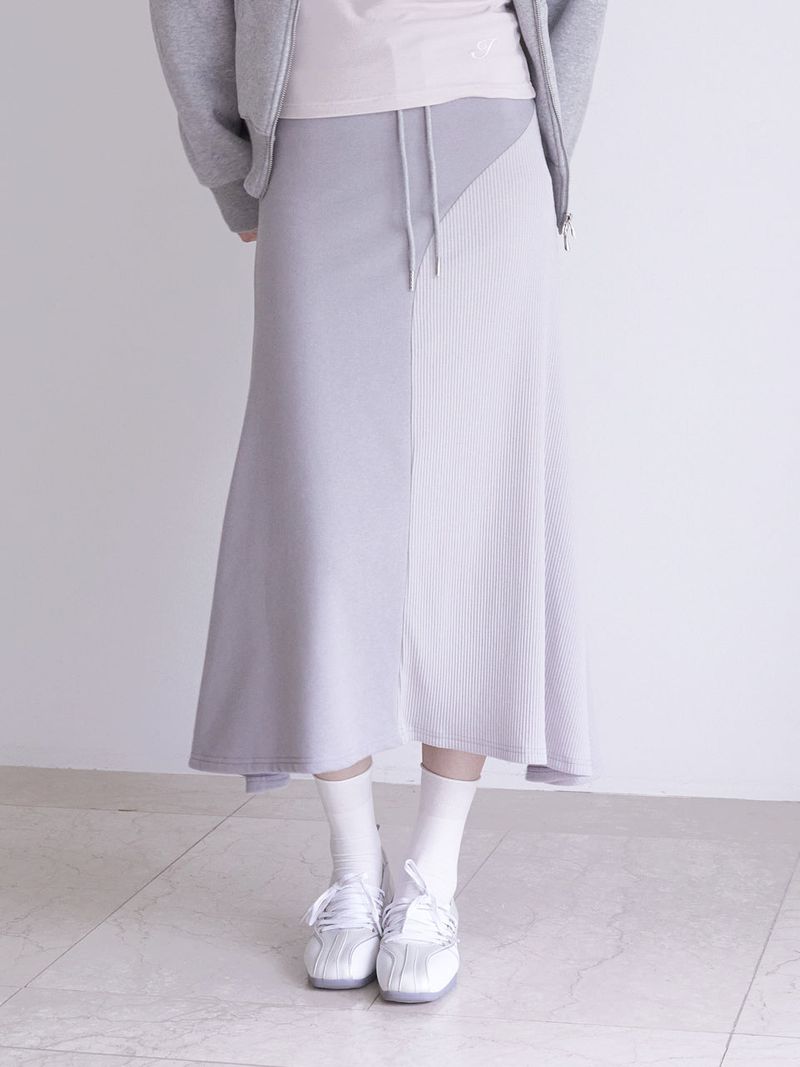Mermaid Line Long Skirt (GREY)