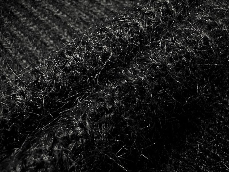 Shaggy Angora Knit Zip-Up