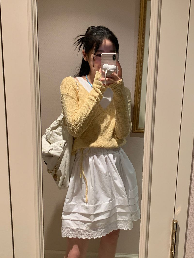 [MADE] Epo Lace Mini Skirt