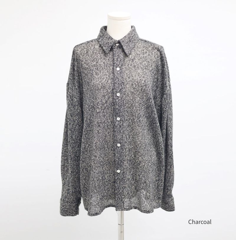 (Unisex) ブレットオーバーサイズニットシャツ